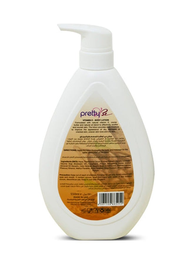 Pretty Be Moisturizing and Nourishing Vitamin E Body Lotion with Cocoa Butter 550ml - Image 2