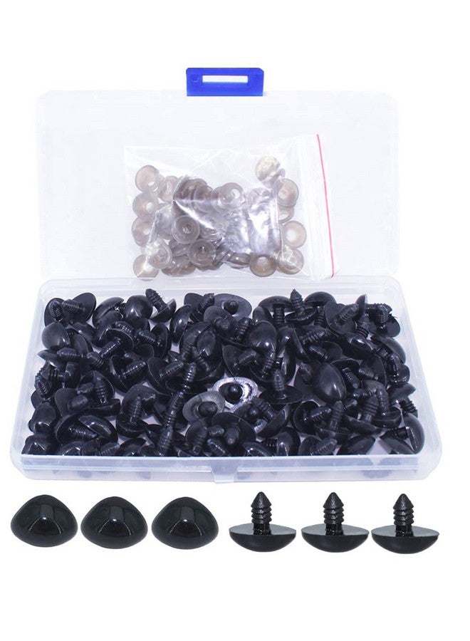 BESTCYC 1 Box(50Pcs) 19.5Mm Black Plastic D Type Animal Safety Nose With Washers For Bear Doll Puppet Plush Animal And Craft - Image 3