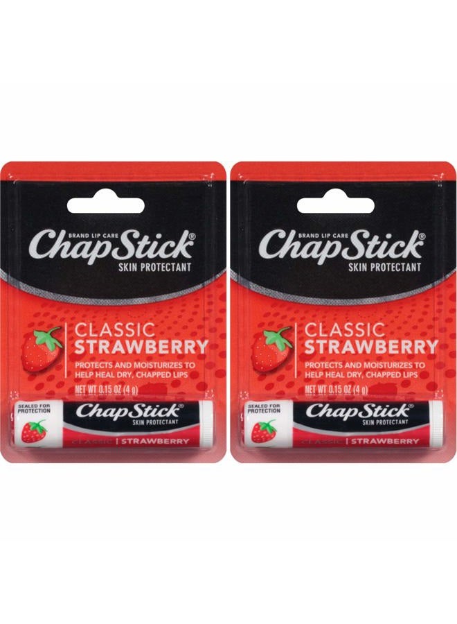 chapstick Lip Balm Strawberry 0.15 oz (Pack of 2) - Image 1