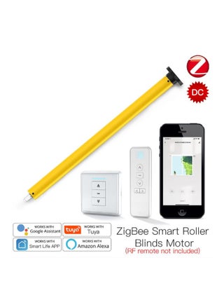 Automatic 25mm Smart ZigBee Tubular Roller Blinds Motor DC Lithium Battery Powered Built-in Receiver RF433 Remote Control for 38mm Tube Smart Life App Wireless Remote Control Voice Control with Alexa - pzsku/Z0DD62587AF29AD0D0457Z/45/_/1726730454/450295c3-5b5f-46de-a9af-b77729805bc0