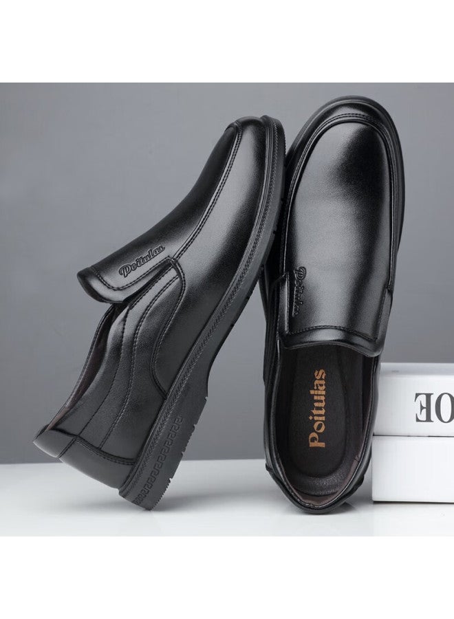 Poitulas أحذية رجال سهلة الارتداء، أحذية عمل عصرية غير رسمية، لوفرات خفيفة الوزن، أحذية رسمية للرجال، 8901 أسود، مقاس 43 - Image 5