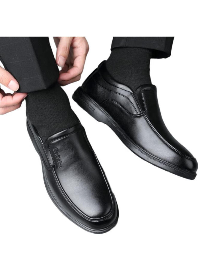 Poitulas أحذية رجال سهلة الارتداء، أحذية عمل عصرية غير رسمية، لوفرات خفيفة الوزن، أحذية رسمية للرجال، 8901 أسود، مقاس 43 - Image 3