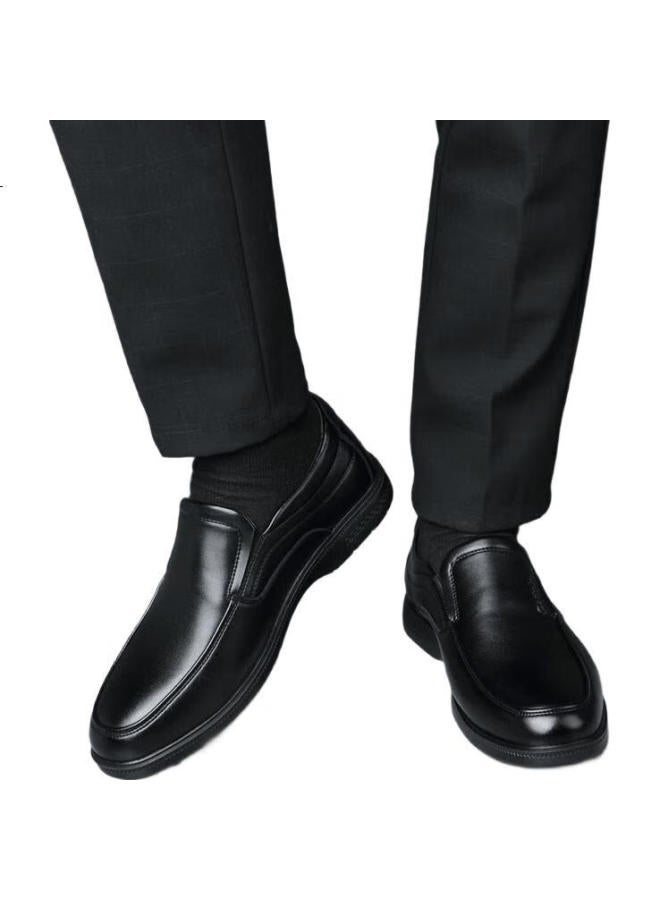 Poitulas أحذية رجال سهلة الارتداء، أحذية عمل عصرية غير رسمية، لوفرات خفيفة الوزن، أحذية رسمية للرجال، 8901 أسود، مقاس 43 - Image 2