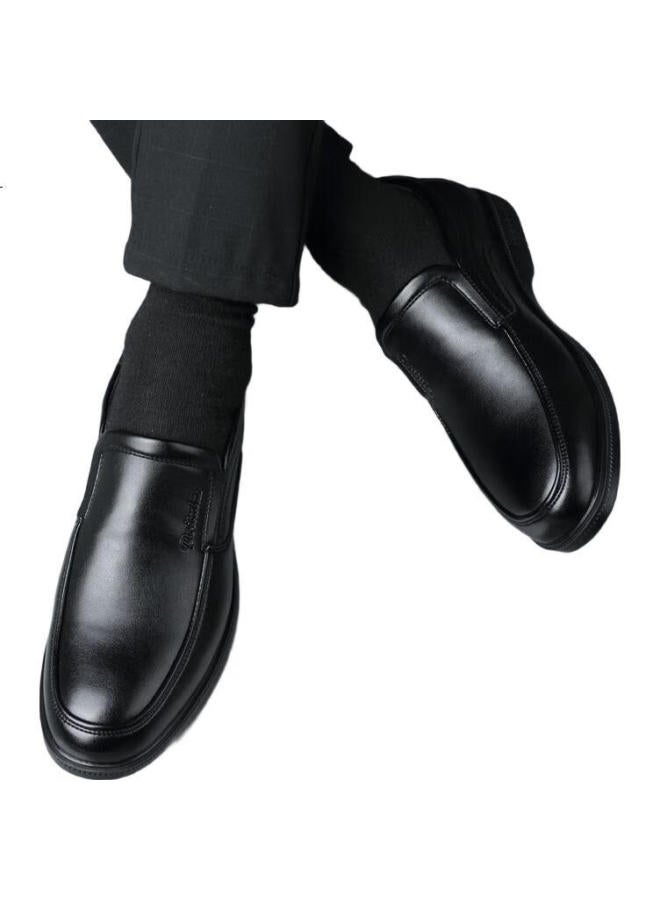 Poitulas أحذية رجال سهلة الارتداء، أحذية عمل عصرية غير رسمية، لوفرات خفيفة الوزن، أحذية رسمية للرجال، 8901 أسود، مقاس 43 - Image 1