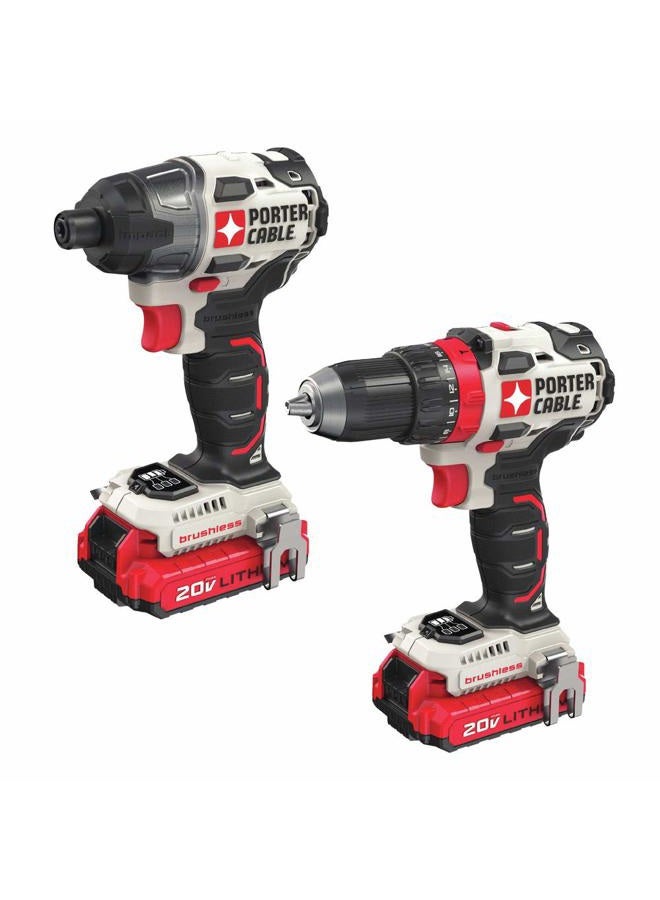 PORTER CABLE PCCK619L2 20V 2-Tool Brushless Combo Kit - Image 1