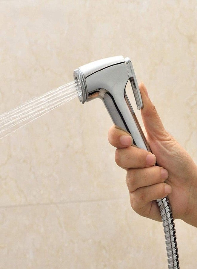 INDOROX Acrylonitrile Butadiene Styrene Health Faucet Bidet Sprayer Shower Without Shower Hose (Silver, Chrome Finish) - 2 - Image 2