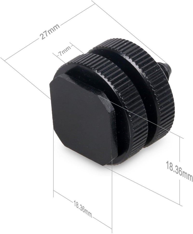 SLOW DOLPHIN 1/4 Inch Hot Shoe Mount Adapter Tripod Screw for DSLR Camera Rig(2 Packs) - Image 1