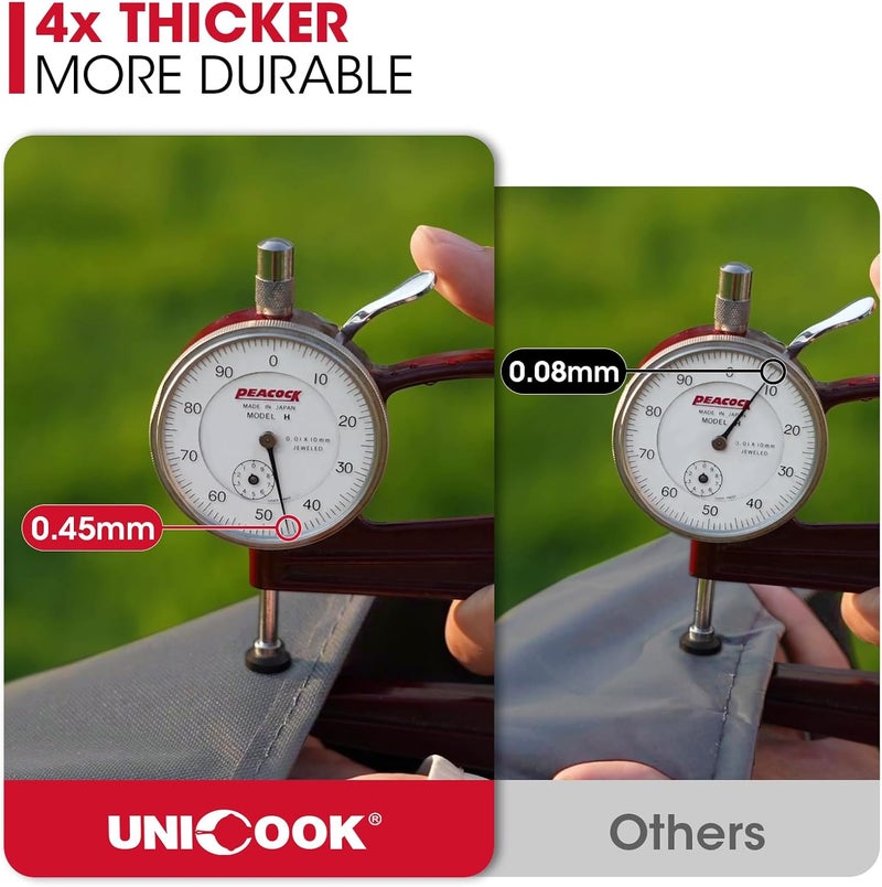 Unicook Grill Cover for Outdoor Grill, 50 Inch, Heavy Duty Waterproof BBQ Cover, Fade Resistant, Wind Resistant, Easy Cleaning, Gray - Image 5