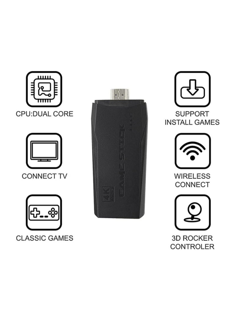 Gulf Trend 4K game console with dual 2.4G wireless controllers, plug-and-play video game stick, built-in 3,500 games, 9 classic emulators, high-definition HDMI output for TV - Image 5