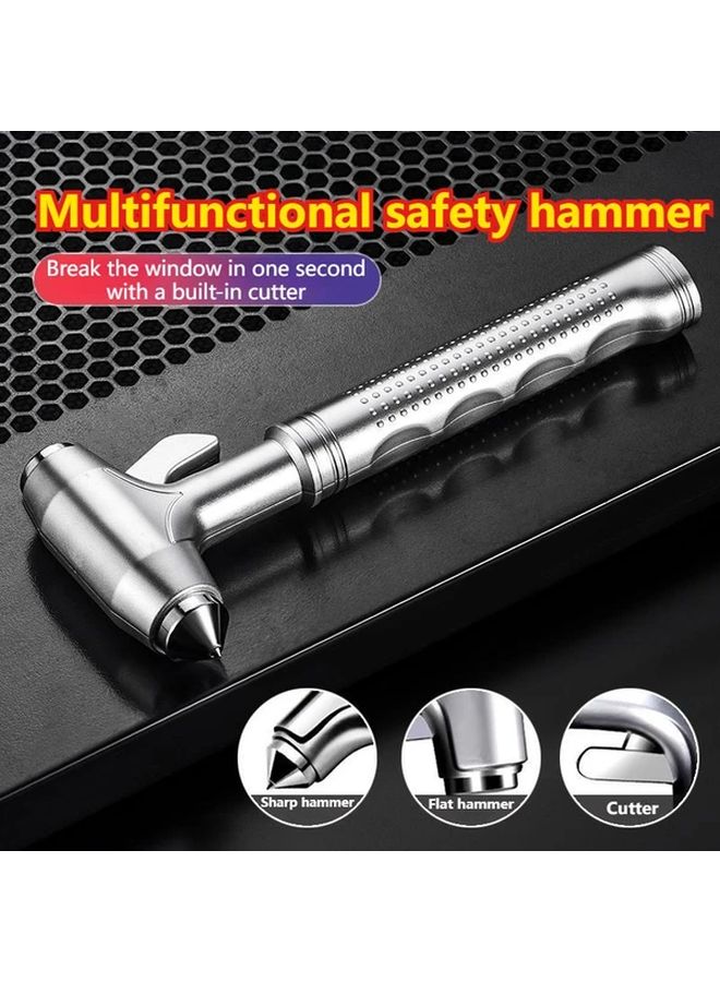 Multi Functional All Metal Car Safety Hammer With Escape Blade - Image 2