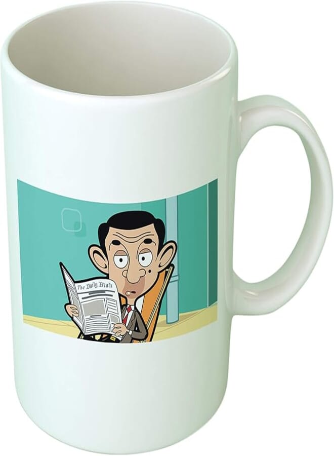 Upteetude Mr Bean Ceramic Mug, White
