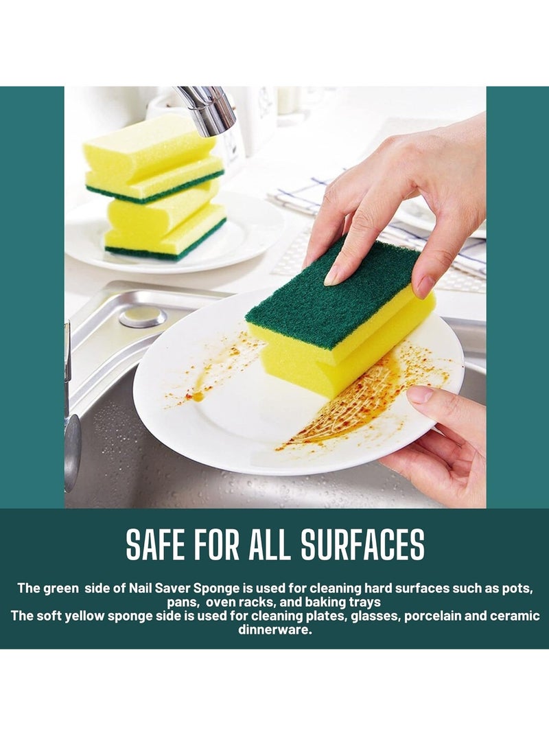Reko Sponge Scourer Multi-Purpose Kitchen Sponge 20PCS, Dish Non Scratch Washing Sponge, Antibacterial, Long Lasting - Image 4