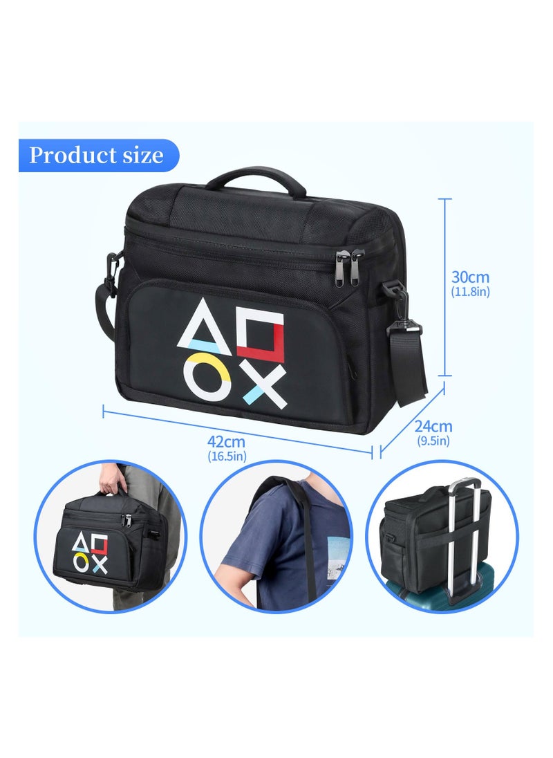 XICEN - Carrying Case for PS5 Protective Backpack, Adjustable Travelling Shoulder Bag for PS5 Disc/Digital Console Storage (Shape pattern) - Image 1