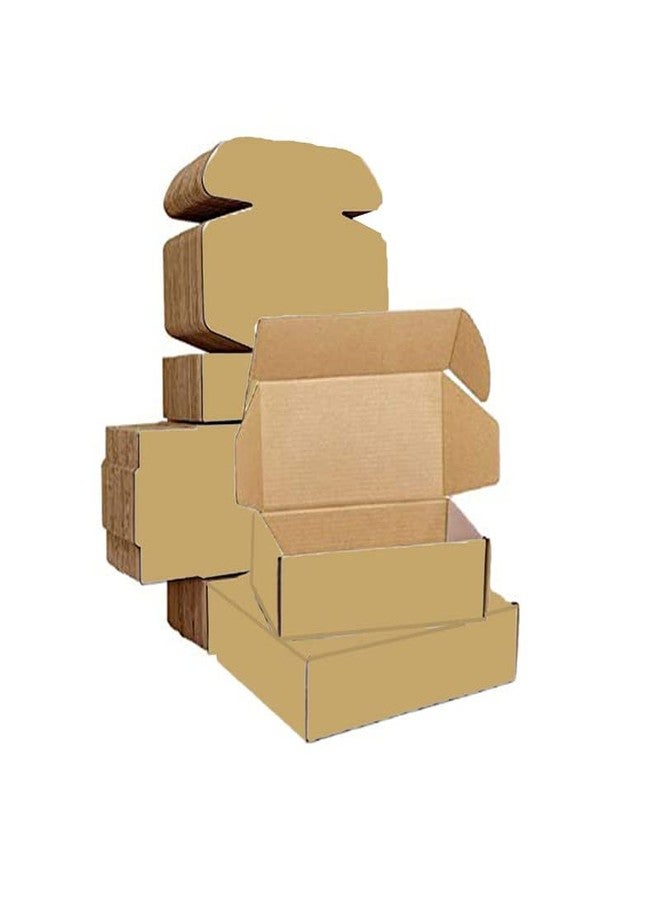 YNK Flat Brown Corrugated Sturdy Shipping Boxes Size : 4"L x 4�W x 1.5"H - pack of 25 - Image 3
