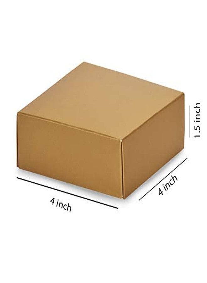 YNK Flat Brown Corrugated Sturdy Shipping Boxes Size : 4"L x 4�W x 1.5"H - pack of 25 - Image 2