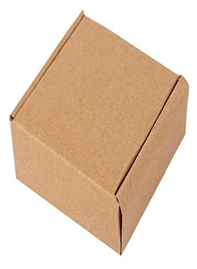 YNK Flat Brown Corrugated Sturdy Shipping Boxes Size : 4"L x 4�W x 1.5"H - pack of 25 - Image 1
