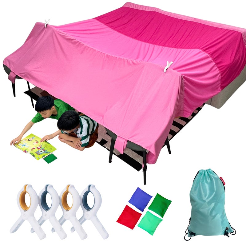 lukidoki Magic Fort Building Kit for Kids Large Lightweight Blanket Fort Making Kit Clips with CPC Certification Portable Playhouse Play Tent Fort IndoorOutdoor GirlsBoys Toys Ages 45 6 7 812 - Image 3