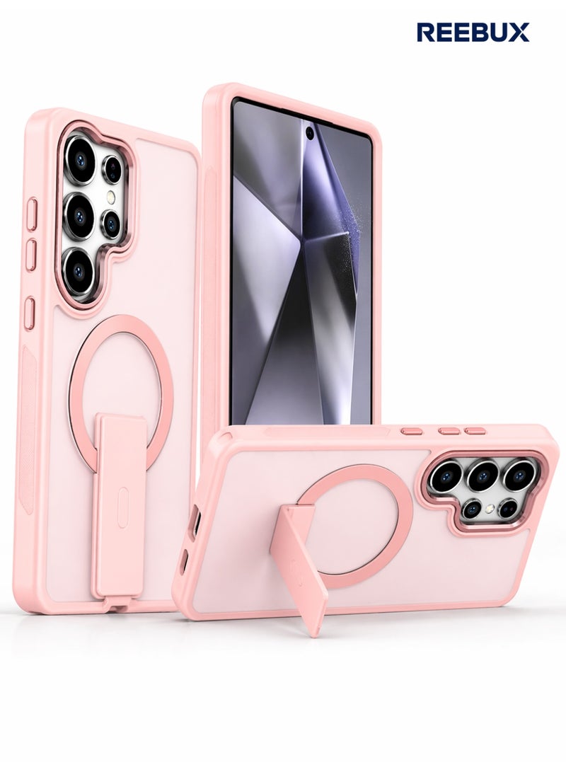 Samsung Galaxy S26 Ultra Magnetic Case with Stand, Shockproof Bumper, Translucent Matte Back, Strong MagSafe Compatibility, Drop Protection Cover