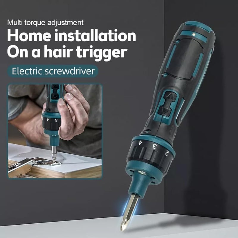 XOYO Cordless Mini Screwdriver 3.6V | Rechargable Handheld | 1300MAh Max torque 2.5 N.m | Speed 200 RPM | Perfectly Suitable for all laptops & Mobile, electronics & Furniture installation works - Image 2