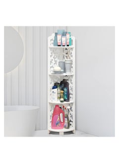 XICEN 4 Tier Corner Shelf, Corner Ladder Shelf for Living Room, Free Standing Corner Shower Rack for Bathroom, Multipurpose Corner Shelves Unit for Small Spaces (White)  - Image 4