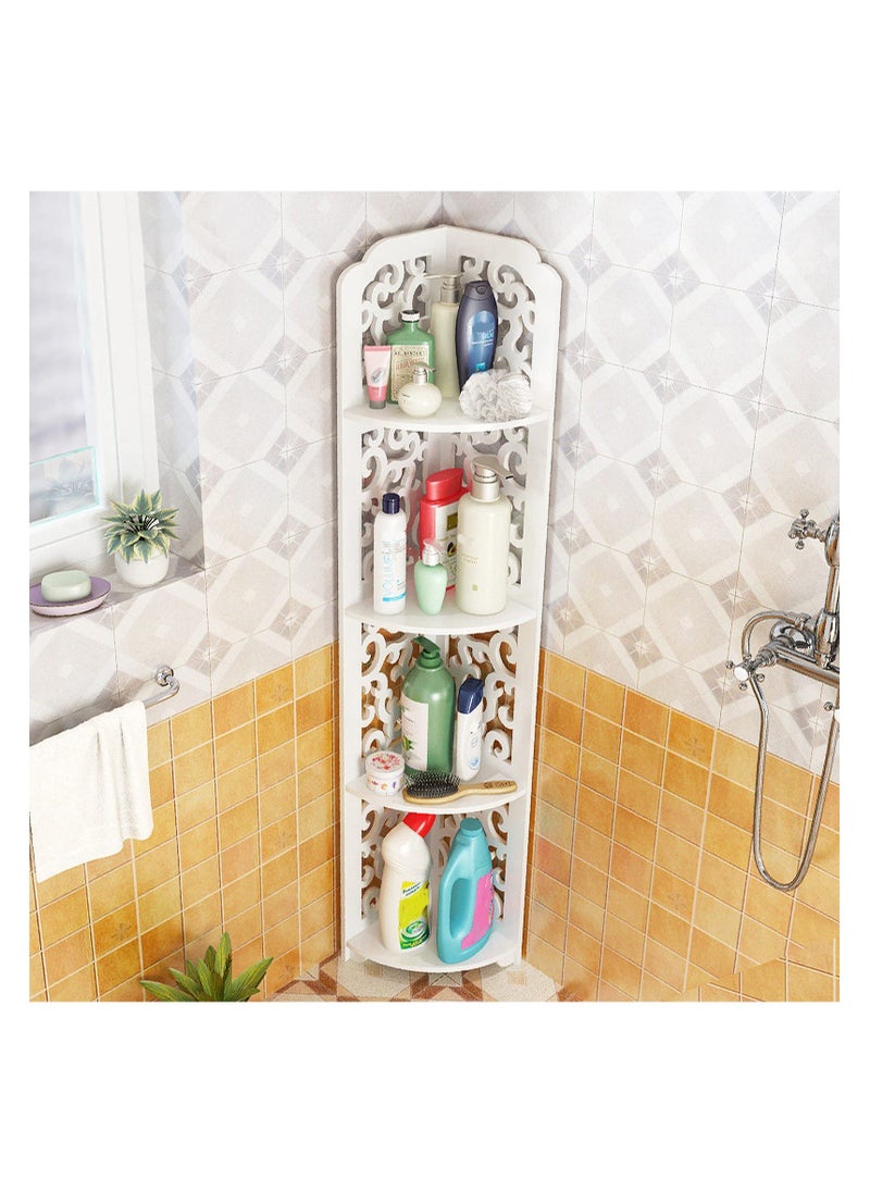 اكسيسن Installation Instructions: The package includes a diagram with assembly instructions, please be patient with the assembly, and you will get a stylish corner bathroom shelf.  - Image 5