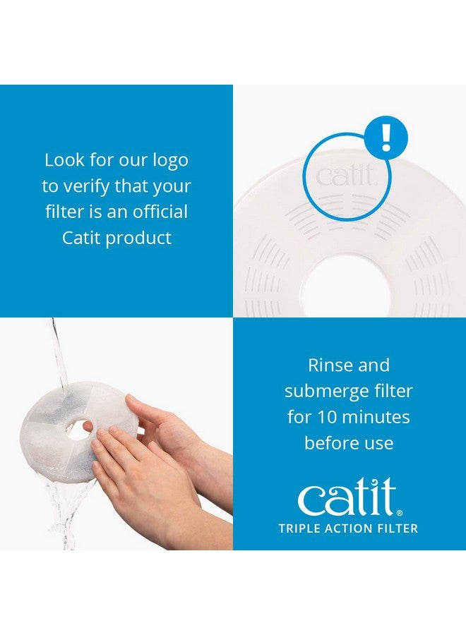كاتيت فلاتر بديلة أصلية ثلاثية المفعول من كاتيت لنافورة المياه، عبوة من 5 قطع - فلاتر بديلة رسمية لنافورة مياه الشرب للقطط من كاتيت - Image 4