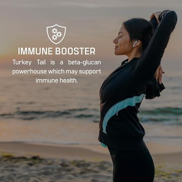 DIRTEA Turkey Tail Mushroom Powder | 2,000mg / Serving | Organic, Vegan & Non GMO | Immune System & Digestion | High Strength Supplement | 60g - 30 Servings - Image 4
