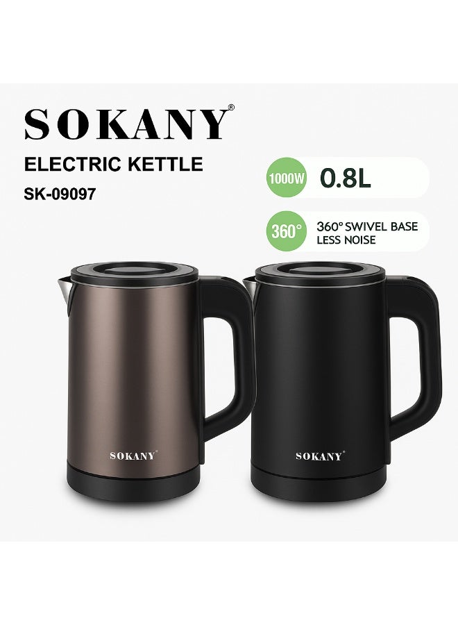 سوكاني "غلاية سوكاني المحمولة – قوة 1000 واط وسعة مثالية 0.8 لتر للمشروبات الساخنة امنة الاستخدام قاعدة دوران 360 درجة نظام أمان ذكي يفصل تلقائيًا عند وصول الماء لدرجة الغليان لتجنب السخونة الزائدة. -09097-SK - Image 1