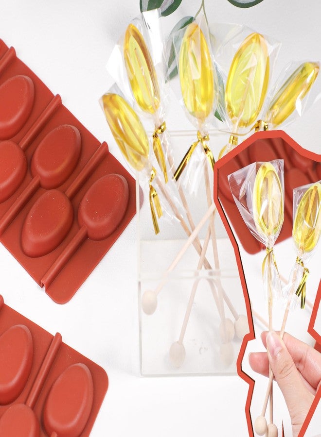Koluti Honey Spoon Silicone Molds 2 Pieces, Hard Candy Lollipops DIY Mold Maker, Honey Stirrers for Tea and Coffee, Honey Party Favors Gift Set (Included 12 Wood Sticks) - Image 4