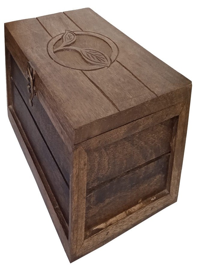 Purpledip Wooden Box For Tea, Coffee, Sugar Or Spices: 6 Slots For Wide Variety (12236A) - Image 1