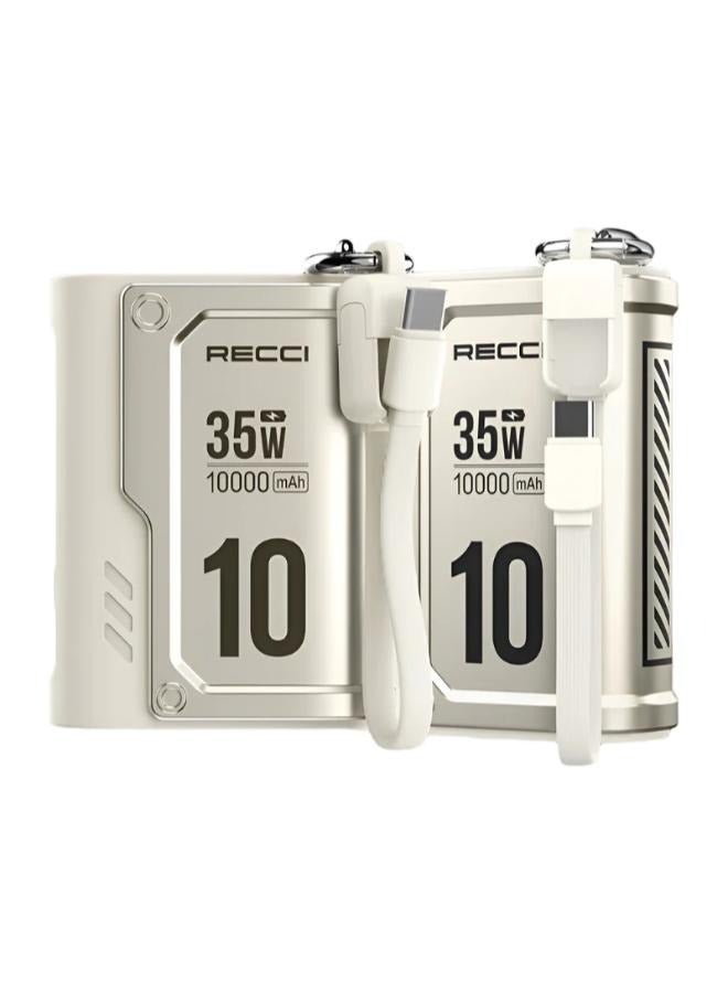 Recci RPB-P57 PD 35W Fast Charging Power Bank 10000mAh with Type-C Cable Multi-Port Output Supports Laptop Charging - Image 1
