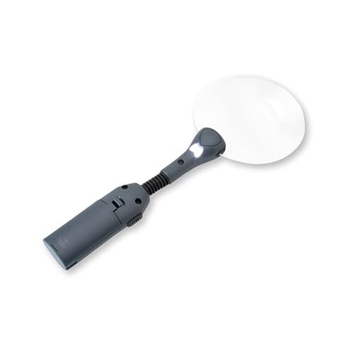 Carson HelpingHands 2x LED Lighted Hand-Held or Hands-Free Flexible Magnifier with Fully Adjustable Clamps and Alligator Teeth (GN-88) - Image 2