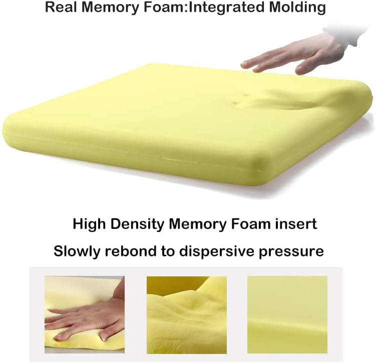 Sigmat Recliner Cushion for Elderly with Memory Foam 20x20x3 Inches Large Square Seat Cushion for Recliner Chair, Floor Pillow, Truck Seat Cushion Grey - Image 3