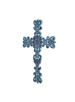 Ardour Ardour Metal Decorative Wall Cross Metal Spiritual Decorations for Home Religious Hanging Cross Wall Decor 9.5" x 5" Inches - Blue  - Image 5