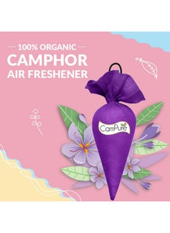 CamPure Camphor Cone (Lavender) Pack of 4-100% Organic | Air Freshener for Car, Wardrobe, Office Cabin's, Drawers, Travel Bag & Bathroom - pzsku/Z0DD7284A77F960F66083Z/45/_/1740118789/bf3c158e-5f3a-405e-8d90-e5f76d843a32