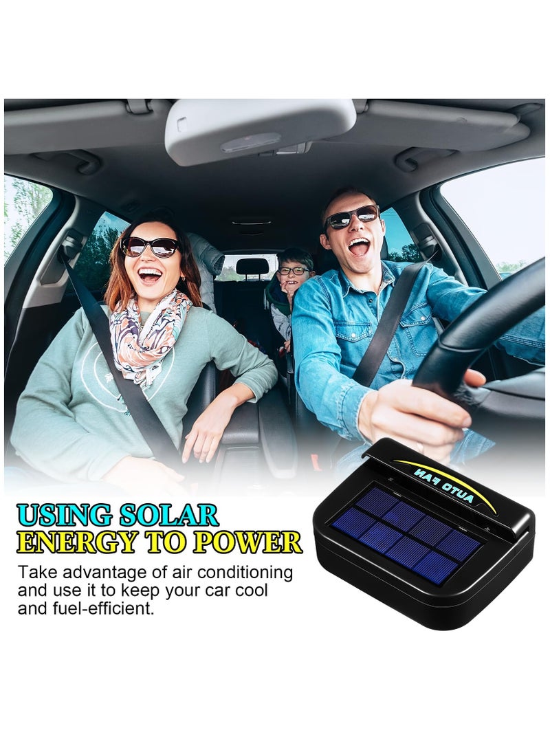 Excefore 3 Pcs Solar Powered Car Ventilator Vehicle Exhaust Fan Solar Powered Fan Car Window Fan Automobile Cool Fan Cooler Ventilation System Radiator for Car Windshield Air Circulation - Image 5