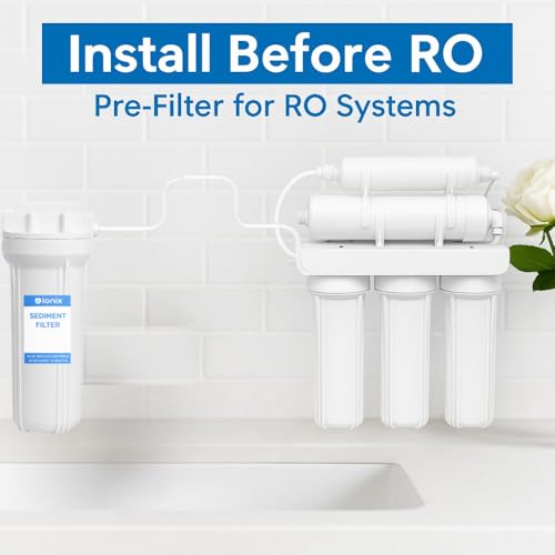 IONIX Pre Filter for Water Purifier, Compatible for All RO/UV/UF Water Purifier Brand and Non Branded,Comes with Both 1/4 Adapter & Pipe ro pre Filter housing Set, 1 Set, White - Image 5