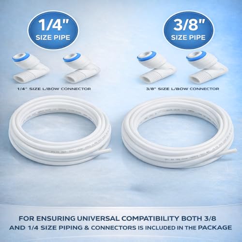 IONIX Pre Filter for Water Purifier, Compatible for All RO/UV/UF Water Purifier Brand and Non Branded,Comes with Both 1/4 Adapter & Pipe ro pre Filter housing Set, 1 Set, White - Image 2