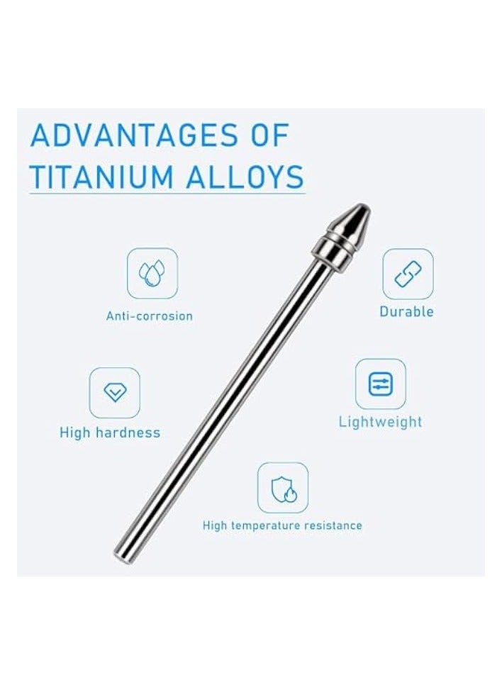 بروماس 3 قطع من رؤوس أقلام الرصاص الدقيقة من سبائك التيتانيوم لقلم القلم، طقم بديل لرأس القلم متوافق مع S22/ S21/ S8/ S7/ S6/ Note 10، لا يوجد مناقير حبر جاف ناعمة مهترئة لتدوين المناقير الاحتياطية - Image 5