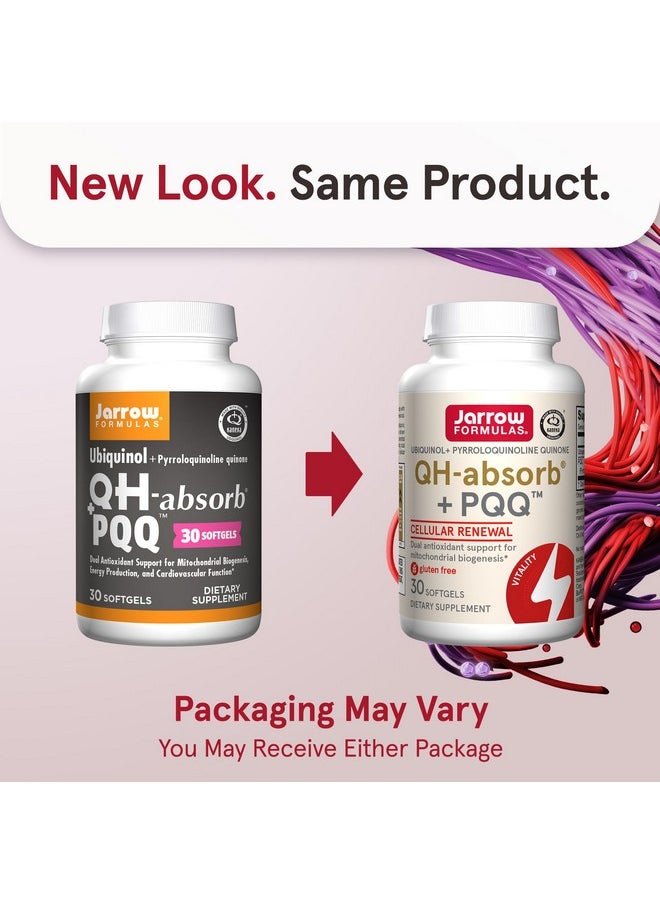 جارو فورملاز Jarrow Formulas QH-Absorb + PQQ، مكمل غذائي، يدعم مضادات الأكسدة للتكوين الحيوي للميتوكوندريا وإنتاج الطاقة الخلوية وصحة القلب والأوعية الدموية، 30 كبسولة هلامية، إمداد لمدة 30 يومًا  - Image 2