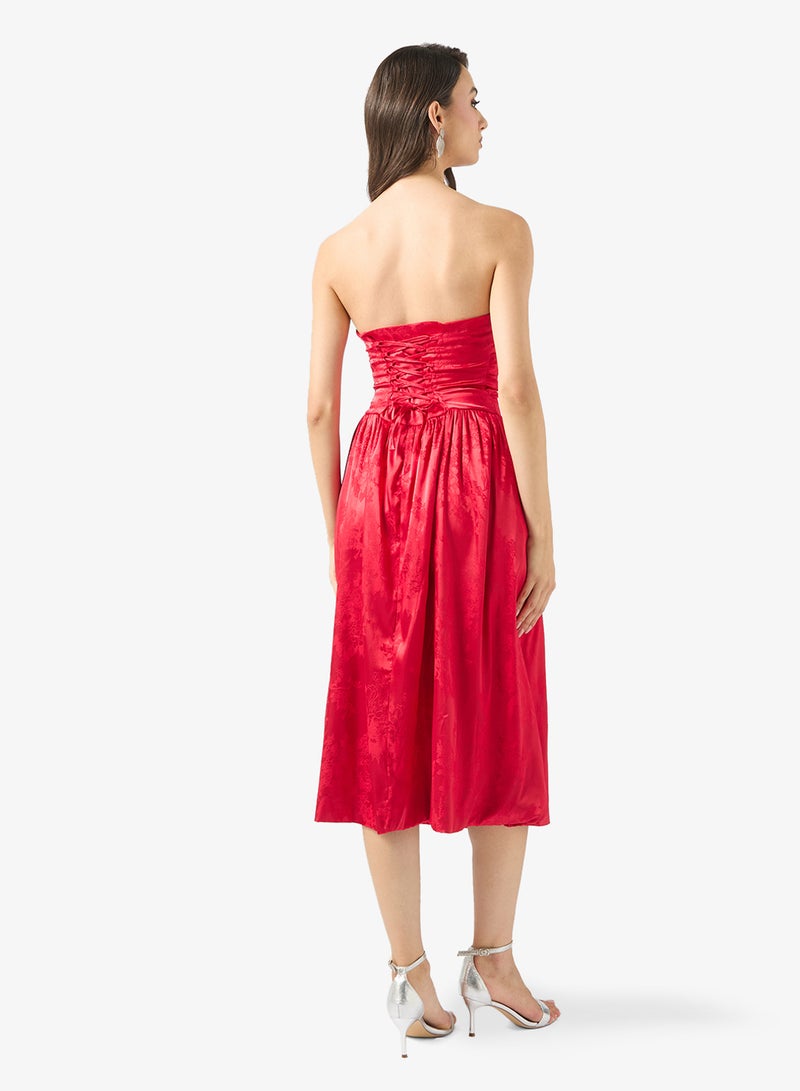 ايلا فستان كوكتيل بدون حمالات - Image 2