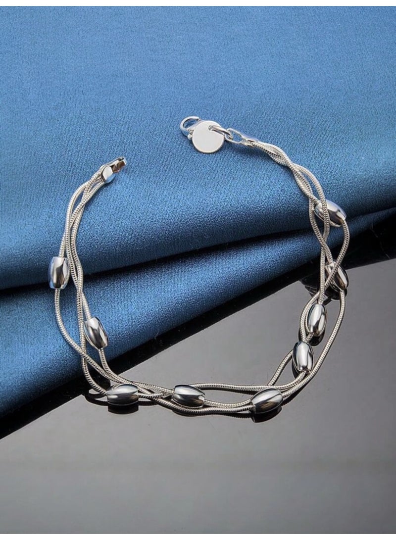 NEW STYLE Elegant 925 Silver Plated Bracelet For Women - Image 1
