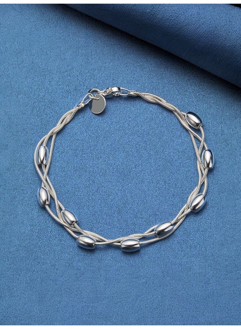 NEW STYLE Elegant 925 Silver Plated Bracelet For Women - Image 4