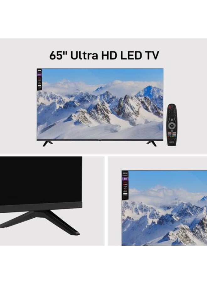 GEEPAS 65" Smart Ultra HD LED Google TV with Dolby Audio, Chromecast, Licensed Apps & Multiple Ports  - Image 5