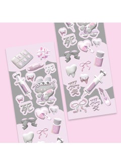 Korean Conversation Frame Kaka Sticker Model Rabbit Leopard Slips Elements Ins Style Hand Account Sticker Diy Patchwork Material Three-dimensional Bunny