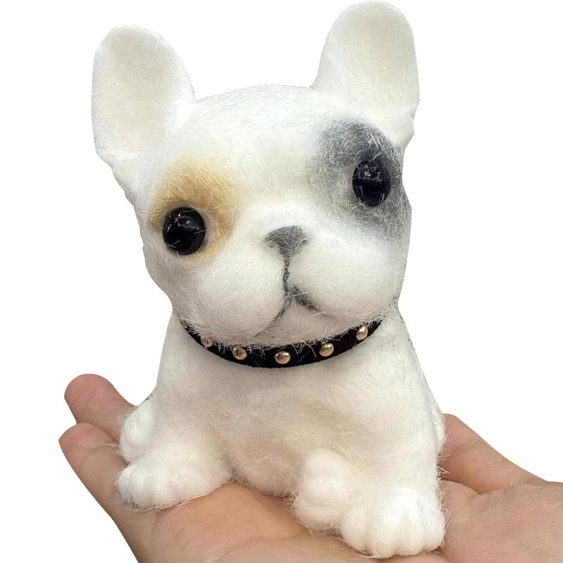 YJPPDD Big taba Squishy Dog Handmade Squishy Dog Toy for AdultKids Stress Relief Cute Soft Bulldog Design Perfect Squeeze Toys Gift for Relaxation and Fun White Bulldog - Image 3