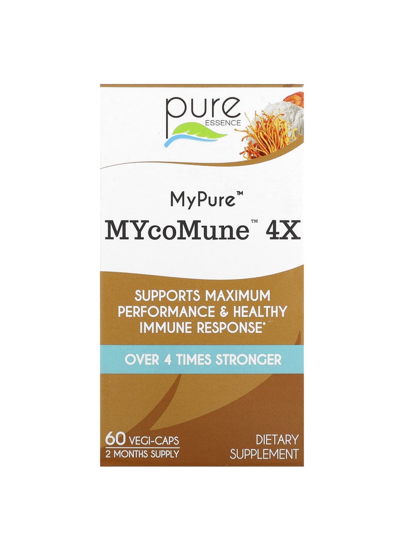 Pure Essence MyPure, MYcoMune 4X, 60 Vegi-Caps