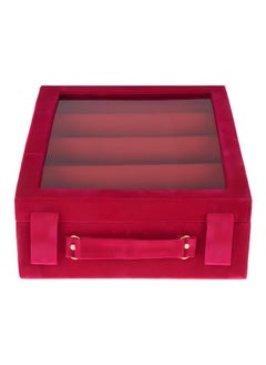 Kuber Industries Kuber Industries 4 Rod Bangle Box|Wooden Jewelry Box|Wedding Vanity Box|Velvet Coated Wedding Bracelet Organizer for Women & Girls (Pink)  - Image 2