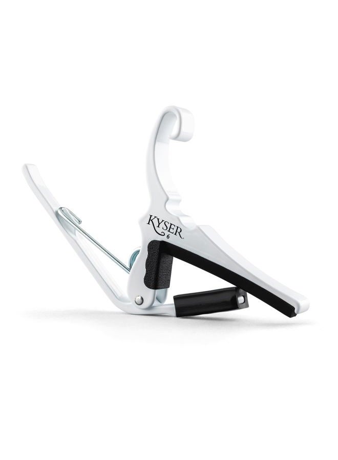 Kyser Quick-Change Capo for 6-string acoustic guitars, White, KG6W - Image 1