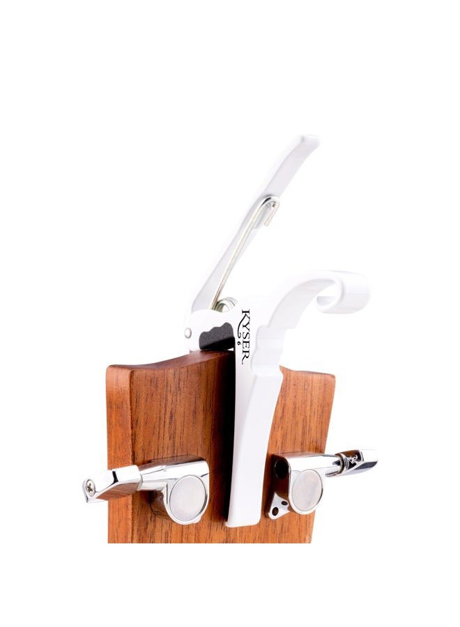 Kyser Quick-Change Capo for 6-string acoustic guitars, White, KG6W - Image 4